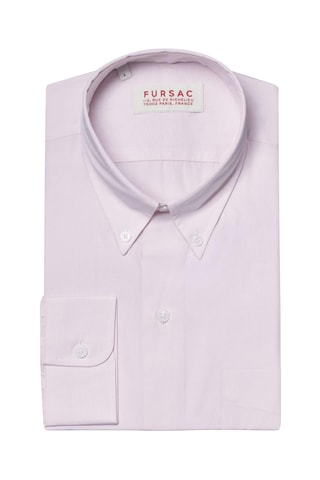 Chemise droite en popeline - Rose