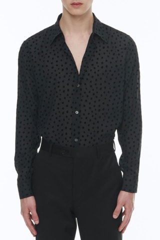 Chemise ajustée - Noir