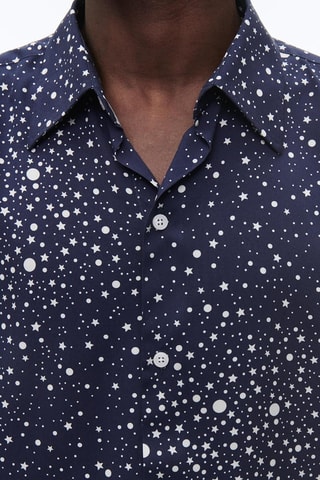 Chemise ajustée - Bleu nuit