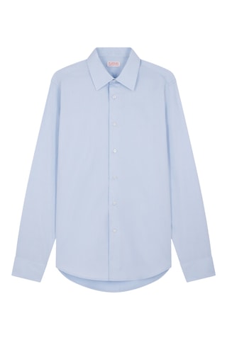 Chemise ajustée en popeline - Ciel