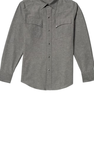 Chemise droite Western - Gris moyen