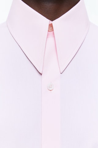 Chemise ajustée en popeline - Rose pale