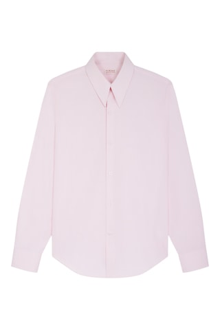 Chemise ajustée en popeline - Rose pale