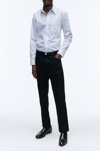 Chemise droite à carreaux - Ecru