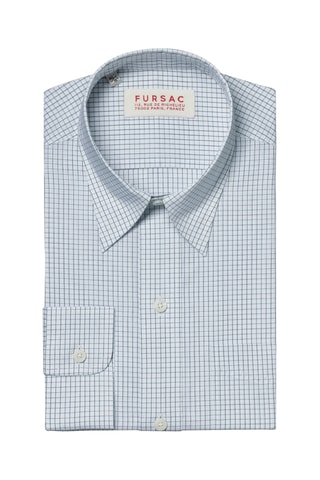 Chemise droite à carreaux - Ecru