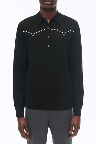 Polo en laine - Noir