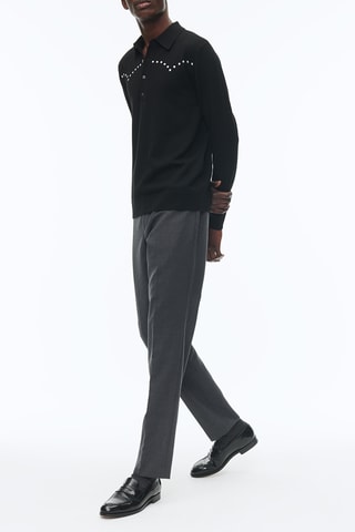 Polo en laine - Noir