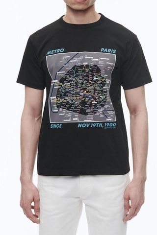 T - shirt à motifs métro - Noir