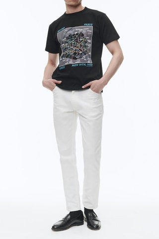 T - shirt à motifs métro - Noir