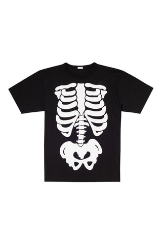 T - shirt à motifs squelette - Noir