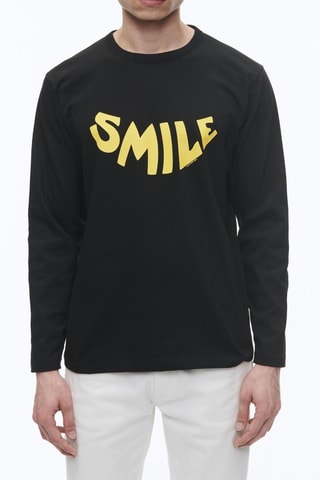 T - shirt à motifs smile - Noir