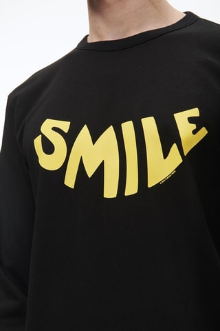 T - shirt à motifs smile - Noir