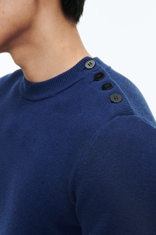 Gestreepte Trui - Inktblauw