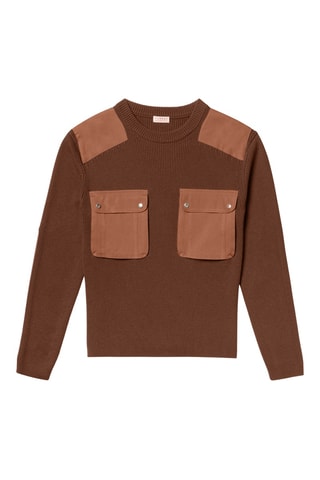 Geribde Trui - Cachou