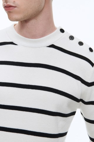 Gestreepte Trui - Ecru