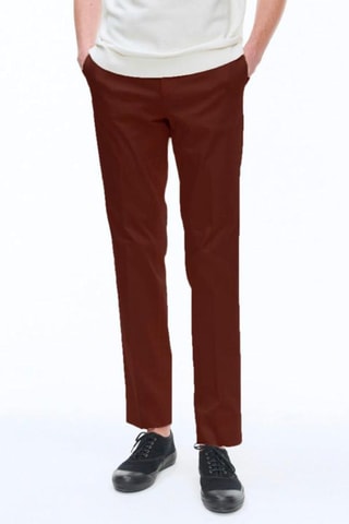 Getailleerde Chino - Steenrood