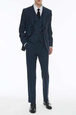 Wollen Vest - Petrolblauw