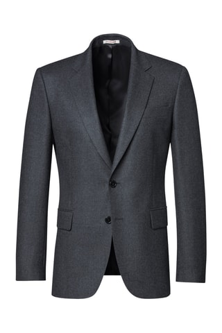 Wollen Colbert - Staal