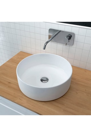 Vasque en céramique ronde à poser Blanc