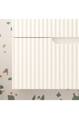 Meuble salle de bain 2 tiroirs - Blanc