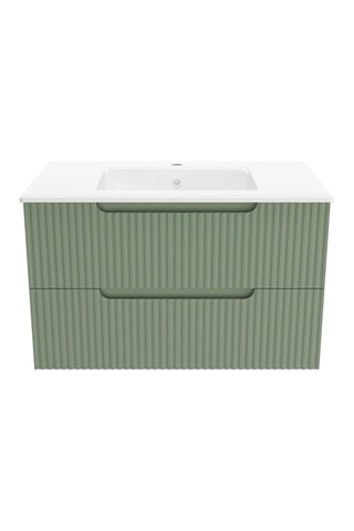Meuble salle de bain 2 tiroirs - Olive