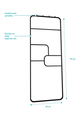 Porte-serviettes Noir