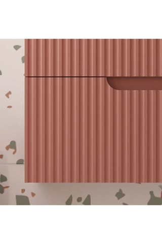 Meuble salle de bain 2 tiroirs - Terracotta