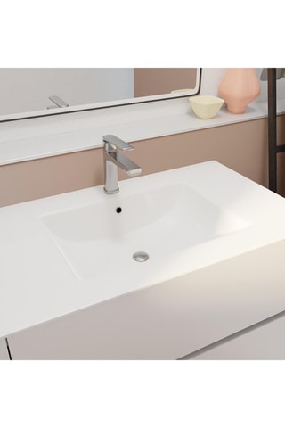 Meuble salle de bain 2 tiroirs - Blanc