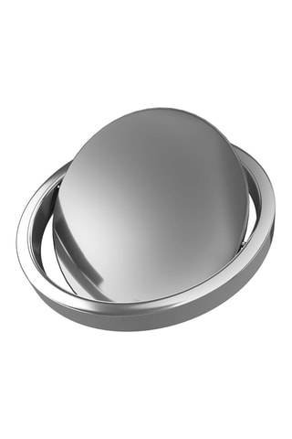 Poubelle de salle de bain à couvercle pivotant - Argenté