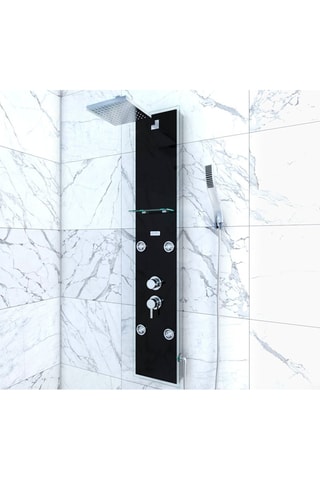 Colonne de douche hydromassante - Noir