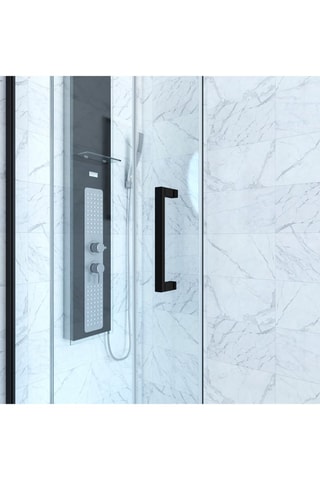 Paroi porte de douche coulissante Transparent et noir