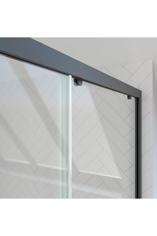Paroi porte de douche coulissante Transparent et noir