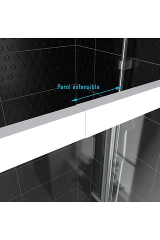 Paroi porte de douche coulissante Blanc et transparent