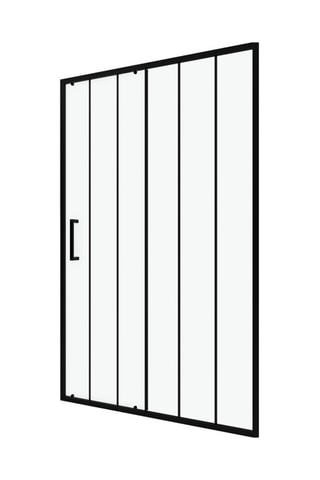 Paroi porte de douche coulissante 
Transparent et noir
