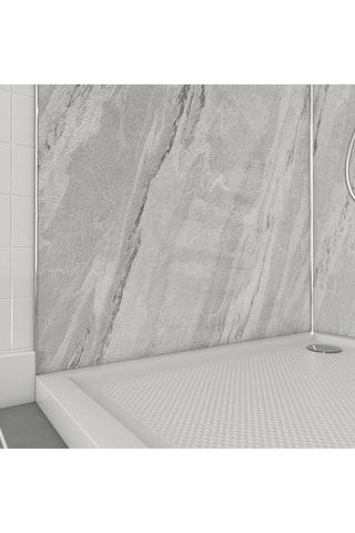 Pack 2 panneaux muraux de douche et profilés - Chromé