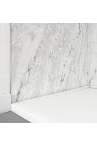 Pack 2 panneaux muraux de douche et profilés - Chromé