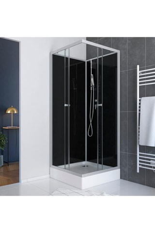 Cabine de douche carrée 
Chromé