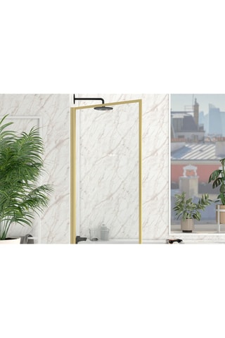 Pare baignoire Transparent et doré