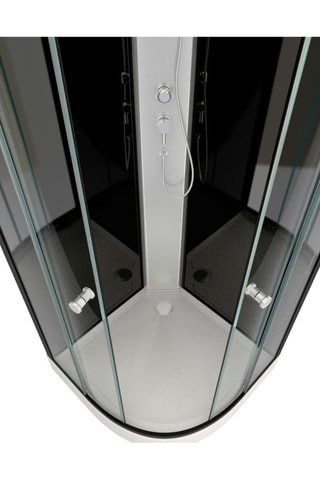 Cabine de douche arrondie 
Noir