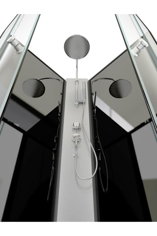 Cabine de douche arrondie 
Noir