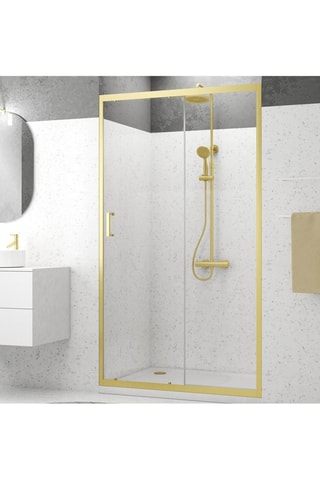 Porte de douche coulissante  Doré