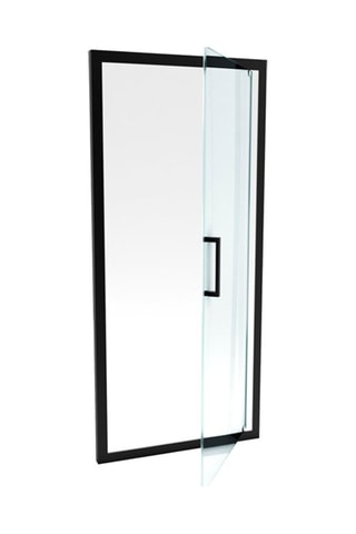 Paroi porte de douche pivotante 
Transparent et noir