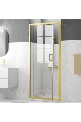 Porte de douche coulissante Doré