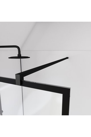 Paroi de douche à l'italienne Transparent et noir