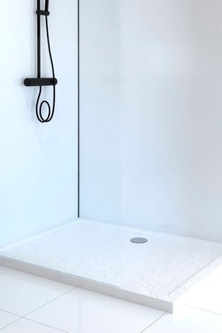 Pack panneaux muraux de douche avec profilés Blanc