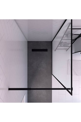 Paroi de douche à l'italienne Transparent et noir
