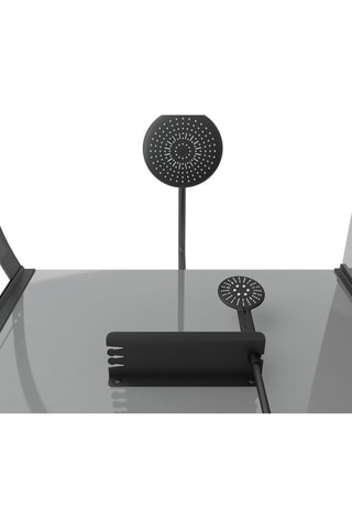 Cabine de douche quart de cercle Noir