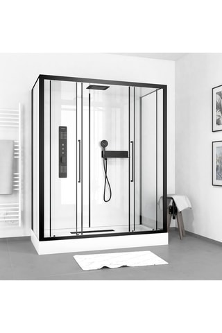 Cabine de douche rectangulaire - Noir