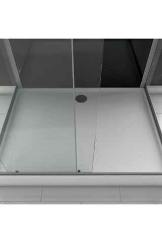 Cabine de douche rectangulaire en verre trempé Trendy 110 x 80 x 217 cm