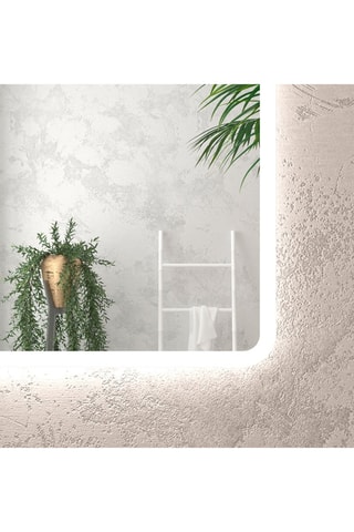 Miroir de salle de bain rectangulaire avec éclairage LED